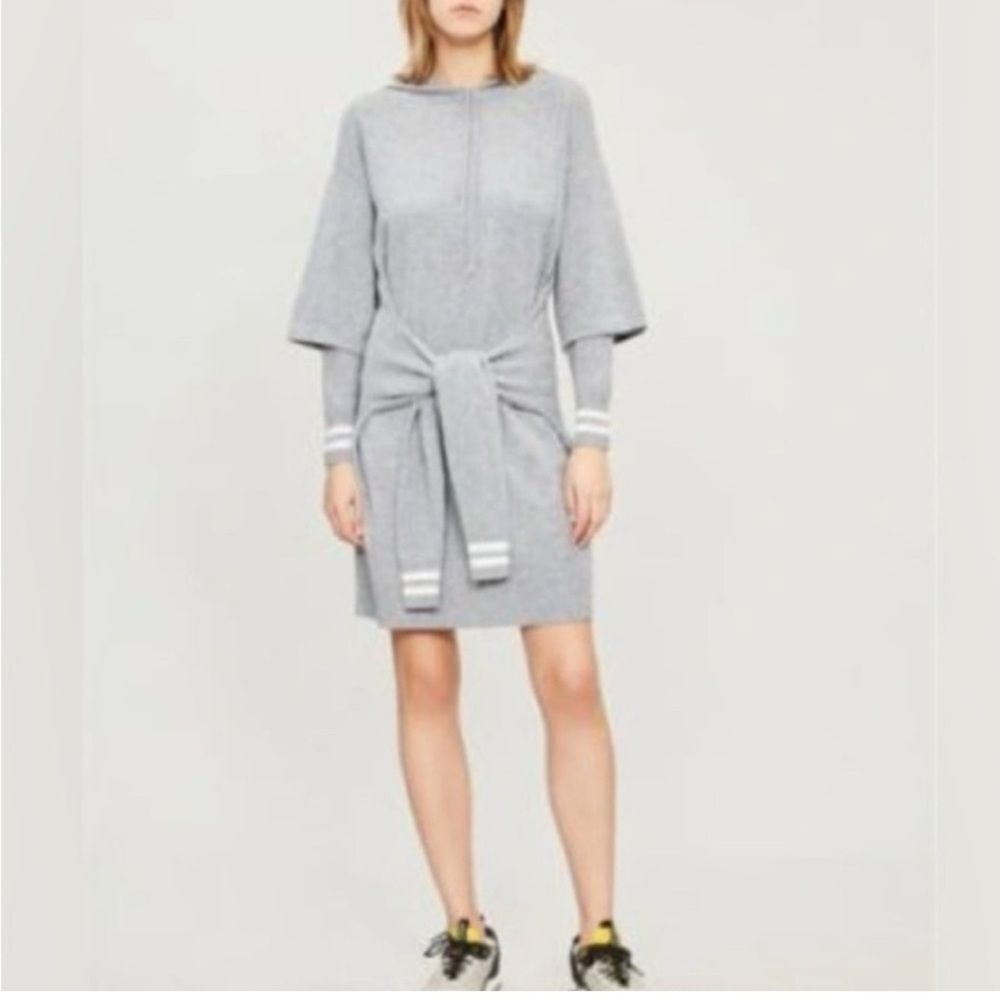 Sandro Brunelle Dress Sz 4 Sweater Waist-tie Wool Cashmere-blend luxury